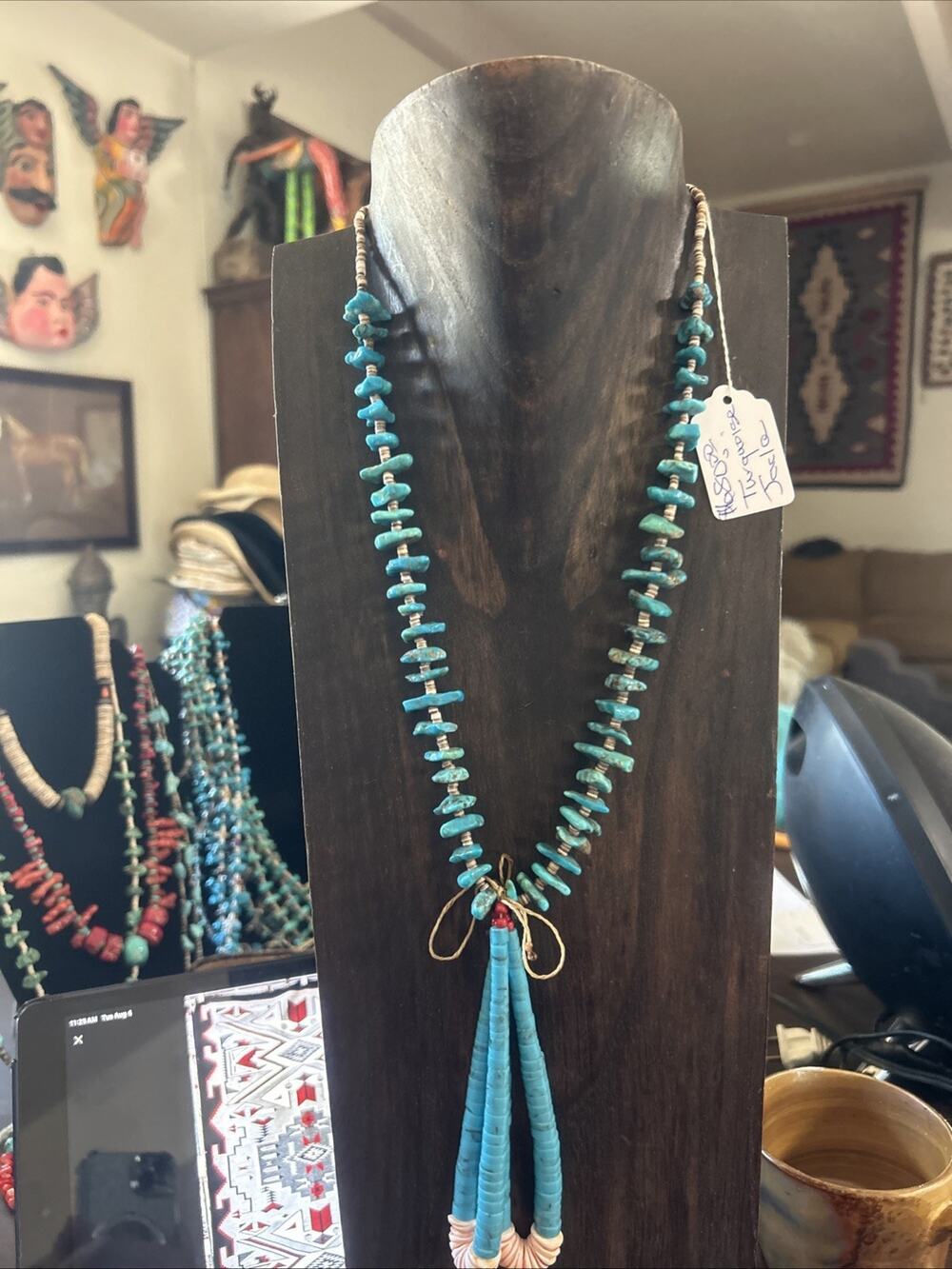 Native American Turquoise Jacla Necklace